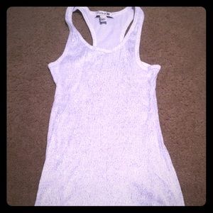 Forever 21 white tank top sparkle new